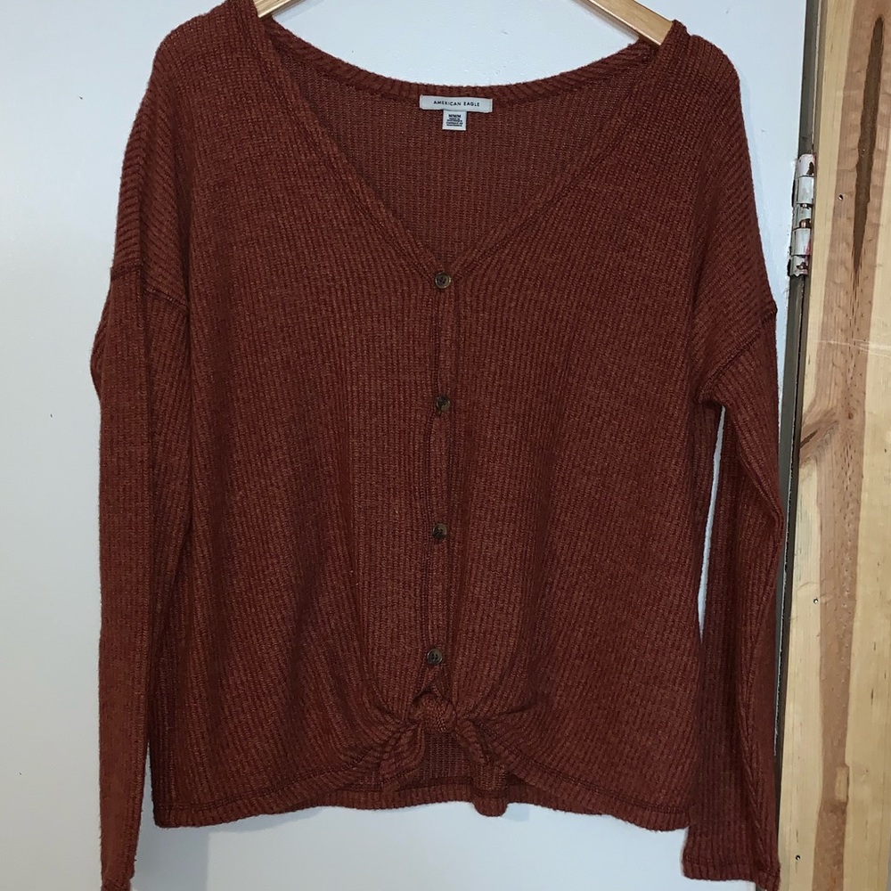 American Eagle Tie front, button up shirt